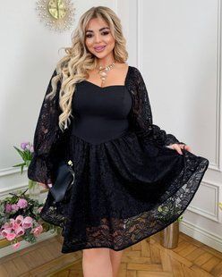 Вечірня сукня з мереживом великих розмірів 7160 фото