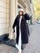 Женское пальто оверсайз на стёганой подкладке чёрного цвета 42-46 05428 фото