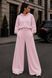 Жіночий велюровий костюм Oversized з подвійним капюшоном та широкими штанами 7077 фото 2