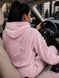 Жіночий велюровий костюм Oversized з подвійним капюшоном та широкими штанами 7077 фото 3